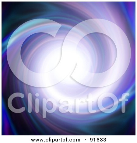 Royalty-Free (RF) Clipart Illustration of a Bright White, Purple And Blue Swirling Tunnel by Arena Creative