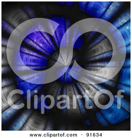 Royalty-Free (RF) Clipart Illustration of a Blue And Gray Swirling Tunnel by Arena Creative