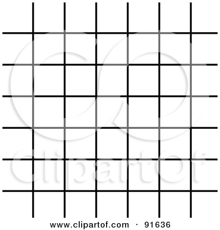 Royalty-Free (RF) Clipart Illustration of a Black Grid Over White by Arena Creative