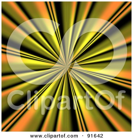 Royalty-Free (RF) Clipart Illustration of a Yellow And Orange Zoom Burst by Arena Creative