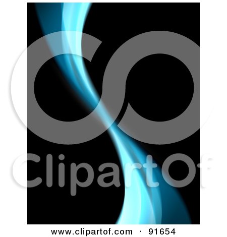 Royalty-Free (RF) Clipart Illustration of a Blue Swoosh Background by Arena Creative