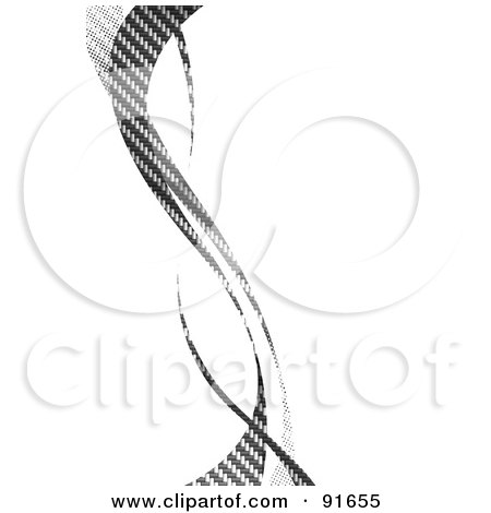 Royalty-Free (RF) Clipart Illustration of a Black And White Swoosh Background - 2 by Arena Creative