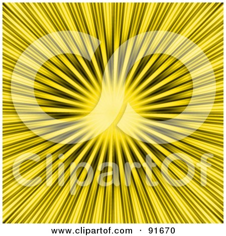 Royalty-Free (RF) Clipart Illustration of a Yellow And Black Burst by Arena Creative