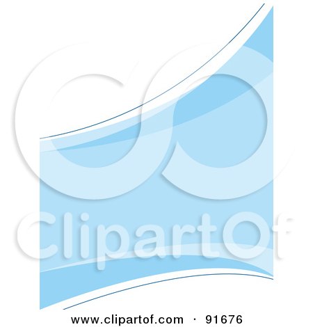 Royalty-Free (RF) Clipart Illustration of a Blue Curve Swoosh Over White by Arena Creative