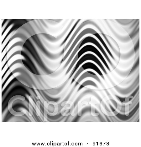 Royalty-Free (RF) Clipart Illustration of a Funky Gray Wave Background by Arena Creative