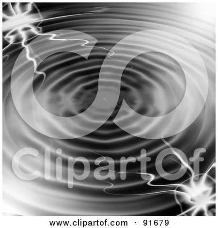 Royalty-Free (RF) Clipart Illustration of an Electrical Rippling Water Background by Arena Creative