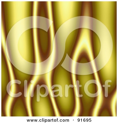 Royalty-Free (RF) Clipart Illustration of a Background Of Rippling Yellow Flames by Arena Creative