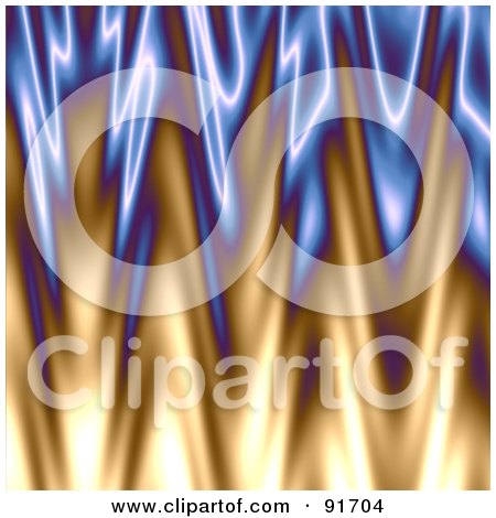 Royalty-Free (RF) Clipart Illustration of a Background Of Blue And Brown Flames by Arena Creative