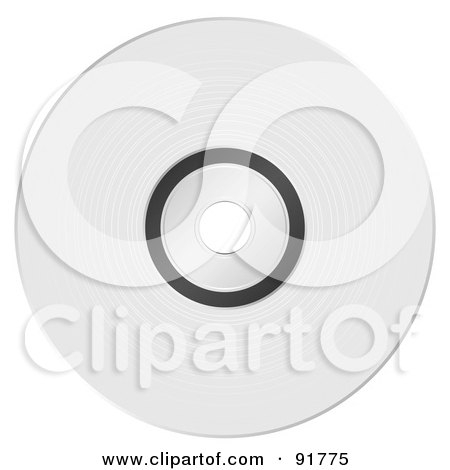 Royalty-Free (RF) Clipart Illustration of a Shiny Silver CD by michaeltravers