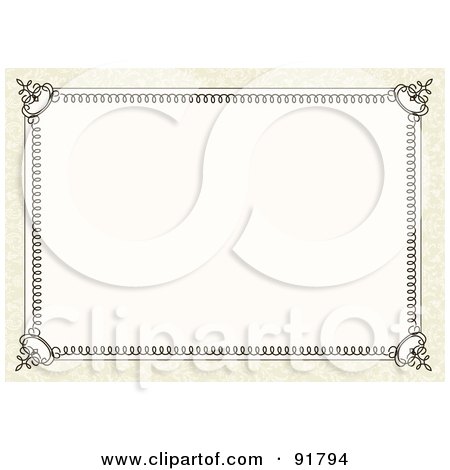 Royalty-Free (RF) Clipart Illustration of an Elegant Certificate Frame - 1 by BestVector