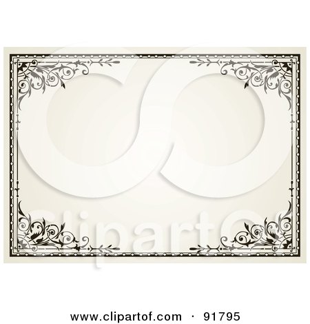 Royalty-Free (RF) Clipart Illustration of an Elegant Certificate Frame - 2 by BestVector