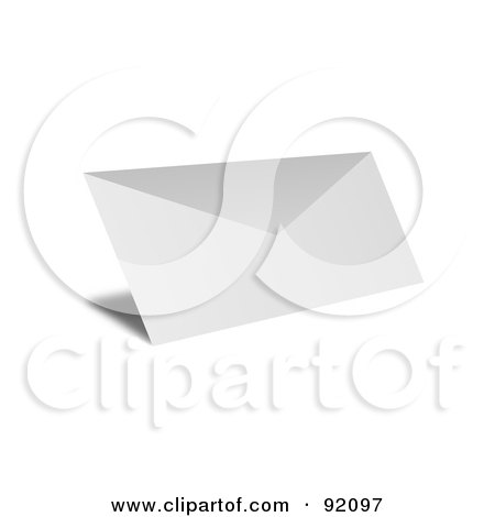 Royalty-Free (RF) Clipart Illustration of a Letter Sized 3d White Envelope by oboy