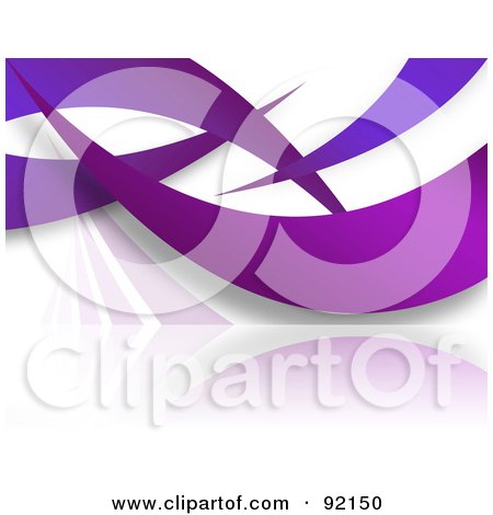 Royalty-Free (RF) Clipart Illustration of a Background Of Gradient Purple Swooshes by Arena Creative