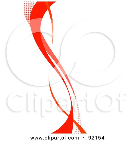 Royalty-Free (RF) Clipart Illustration of a Background Of Red Swooshes On White by Arena Creative
