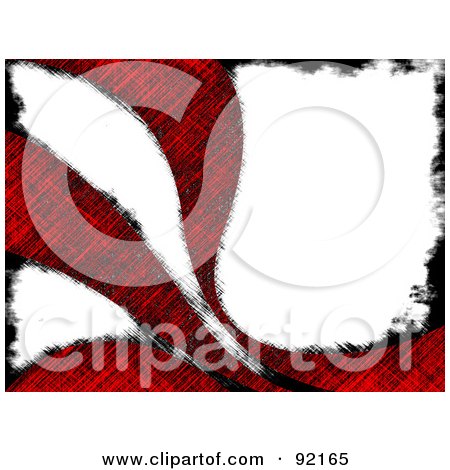 Royalty-Free (RF) Clipart Illustration of a Background Of Grungy Red Swooshes Over White by Arena Creative