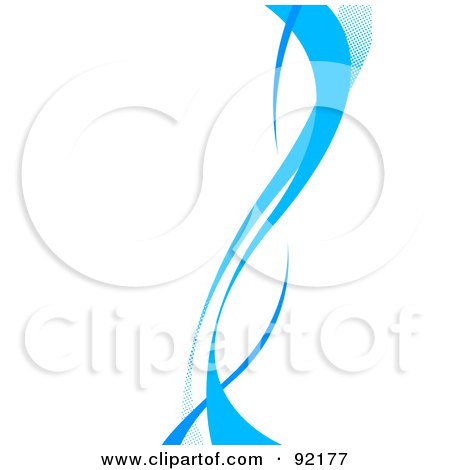 Royalty-Free (RF) Clipart Illustration of a Background Of Vertical Light Blue Swooshes Over White by Arena Creative
