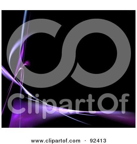 Royalty-Free (RF) Clipart Illustration of a Border Of Purple Lines Over Black by Arena Creative