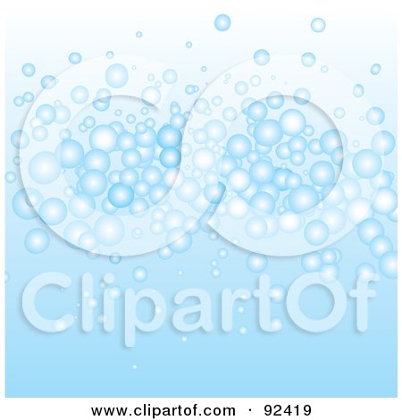 Royalty-Free (RF) Clipart Illustration of a Bubbly Blue And White Background by Arena Creative