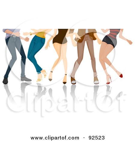Royalty-Free (RF) Clipart Illustration of Legs Of Dancing Adults by BNP Design Studio