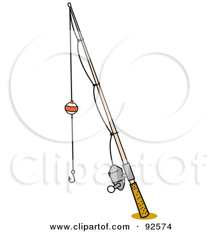 Royalty-Free (RF) Clipart Illustration of a Bobber On A Fishing