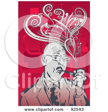 Royalty-Free (RF) Clipart Illustration of a Smoker - 5 by mayawizard101