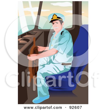 Royalty-Free (RF) Clipart Illustration of a Ship Captain - 2 by mayawizard101