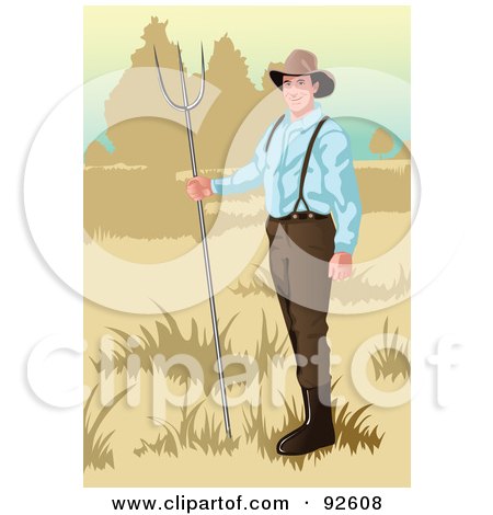 Royalty-Free (RF) Clipart Illustration of a Farmer - 2 by mayawizard101