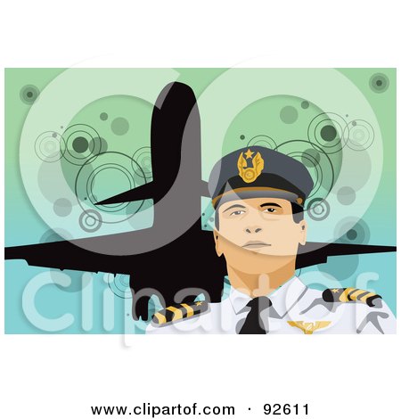 Royalty-Free (RF) Clipart Illustration of a Professional Pilot - 1 by mayawizard101