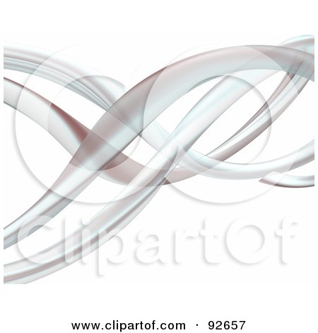 Royalty-Free (RF) Clipart Illustration of a Background Of 3d Beige Curves Over White by KJ Pargeter