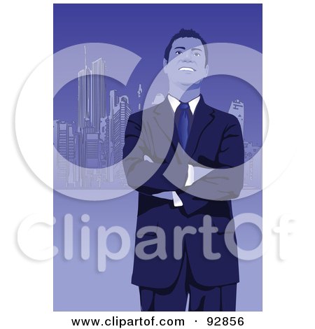 Royalty-Free (RF) Clipart Illustration of an Urban Business Man - 1 by mayawizard101