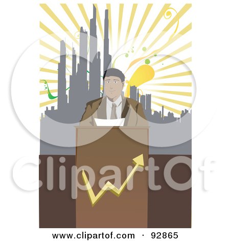 Royalty-Free (RF) Clipart Illustration of an Urban Business Man - 7 by mayawizard101