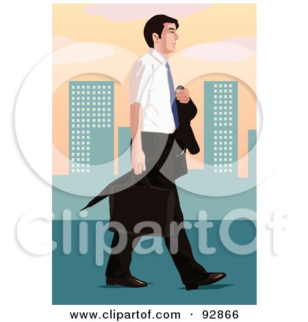 Royalty-Free (RF) Clipart Illustration of an Urban Business Man - 5 by mayawizard101