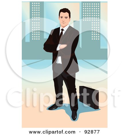 Royalty-Free (RF) Clipart Illustration of an Urban Business Man - 4 by mayawizard101