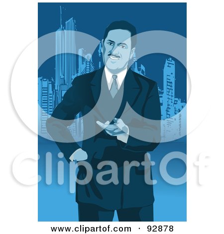 Royalty-Free (RF) Clipart Illustration of an Urban Business Man - 3 by mayawizard101