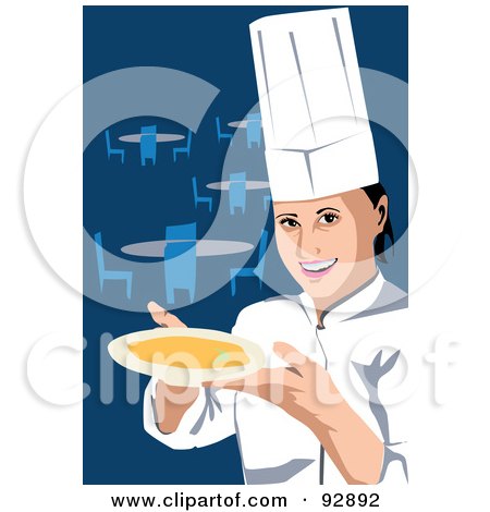 Royalty-Free (RF) Clipart Illustration of a Professional Culinary Chef - 6 by mayawizard101