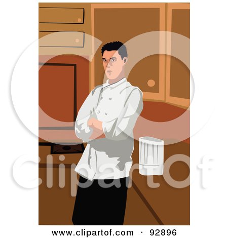 Royalty-Free (RF) Clipart Illustration of a Professional Culinary Chef - 9 by mayawizard101