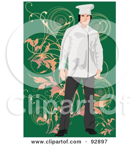 Royalty-Free (RF) Clipart Illustration of a Professional Culinary Chef - 10 by mayawizard101