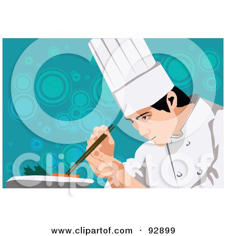 Royalty-Free (RF) Clipart Illustration of a Professional Culinary Chef - 2 by mayawizard101