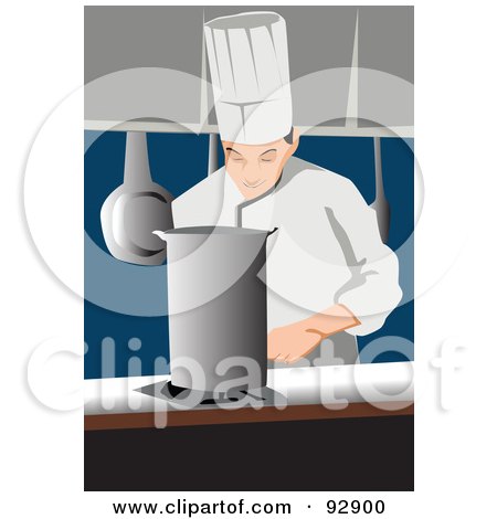Royalty-Free (RF) Clipart Illustration of a Professional Culinary Chef - 4 by mayawizard101