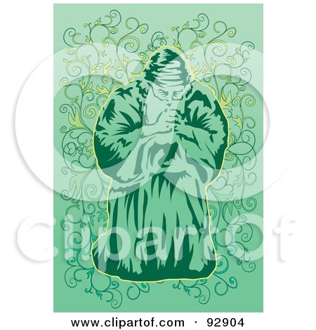 Royalty-Free (RF) Clipart Illustration of a Praying Person - 3 by mayawizard101