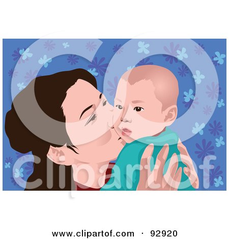 Royalty-Free (RF) Clipart Illustration of a Mom And Child - 4 by mayawizard101