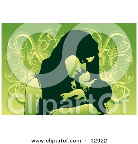Royalty-Free (RF) Clipart Illustration of a Mom And Child - 8 by mayawizard101