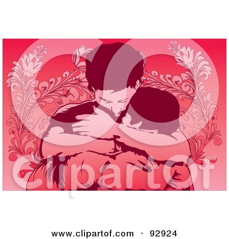 Royalty-Free (RF) Clipart Illustration of a Family Embracing - 1 by mayawizard101