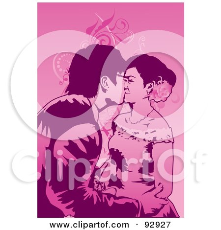 Royalty-Free (RF) Clipart Illustration of a Loving Couple - 4 by mayawizard101