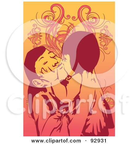 Royalty-Free (RF) Clipart Illustration of a Mom And Child - 30 by mayawizard101