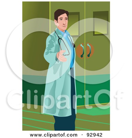 Royalty-Free (RF) Clipart Illustration of a Doctor - 4 by mayawizard101