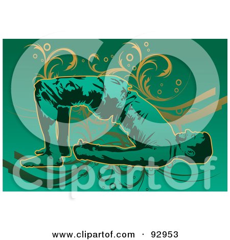 Royalty-Free (RF) Clipart Illustration of a Yoga Man by mayawizard101