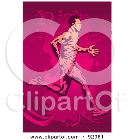 Royalty-Free (RF) Clipart Illustration of a Running Man by mayawizard101