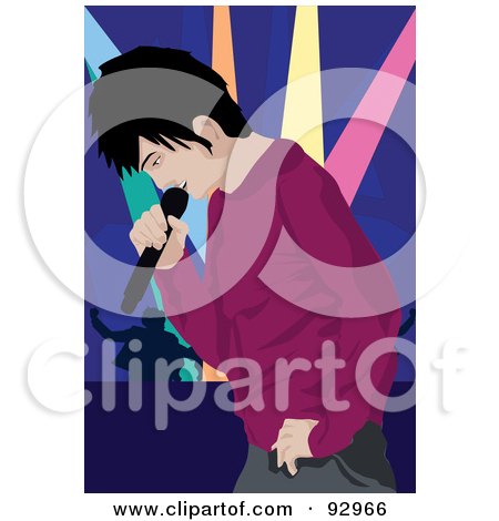 Royalty-Free (RF) Clipart Illustration of a Vocalist Man - 3 by mayawizard101