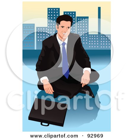 Royalty-Free (RF) Clipart Illustration of an Urban Business Man - 19 by mayawizard101